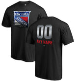 NHL,Custom New York Rangers Personalized Midnight Mascot T-Shirt - Black