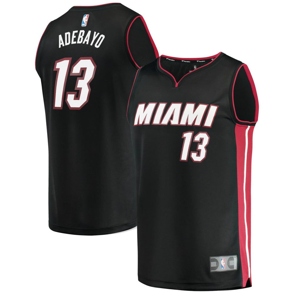 NBA Bam Adebayo Miami Heat Fast Break Replica Player Jersey - Icon Edition - Black