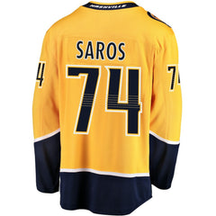 NHL Juuse Saros Nashville Predators Fanatics Breakaway Player Jersey - Gold