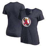 California Angels Women's Cooperstown Collection Vintage Forbes V-Neck T-Shirt - Navy T-shirts