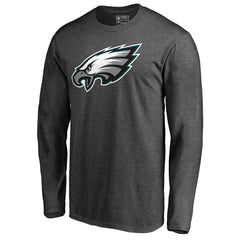 Philadelphia Eagles Primary Logo Long Sleeve T-Shirt Heathered Charcoal