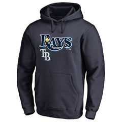 Tampa Bay Rays Team Lockup Fitted Pullover Hoodie - Navy Hoodies