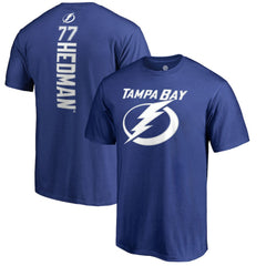 NHL Victor Hedman Tampa Bay Lightning Backer T-Shirt - Blue