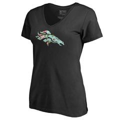 Denver Broncos Women's Lovely V-Neck T-Shirt Black