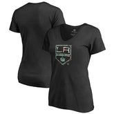 NHL Los Angeles Kings Women's Lovely V-Neck T-Shirt - Black