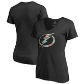 NHL Tampa Bay Lightning Women's Lovely V-Neck T-Shirt - Black