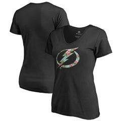 NHL Tampa Bay Lightning Women's Lovely V-Neck T-Shirt - Black