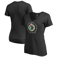 NHL Winnipeg Jets Women's Lovely V-Neck T-Shirt - Black