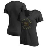 New York Giants Women's Camo Collection Liberty V-Neck T-Shirt Black
