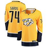 NHL Juuse Saros Nashville Predators Fanatics Women's Breakaway Player Jersey - Gold