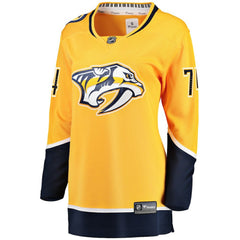 NHL Juuse Saros Nashville Predators Fanatics Women's Breakaway Player Jersey - Gold