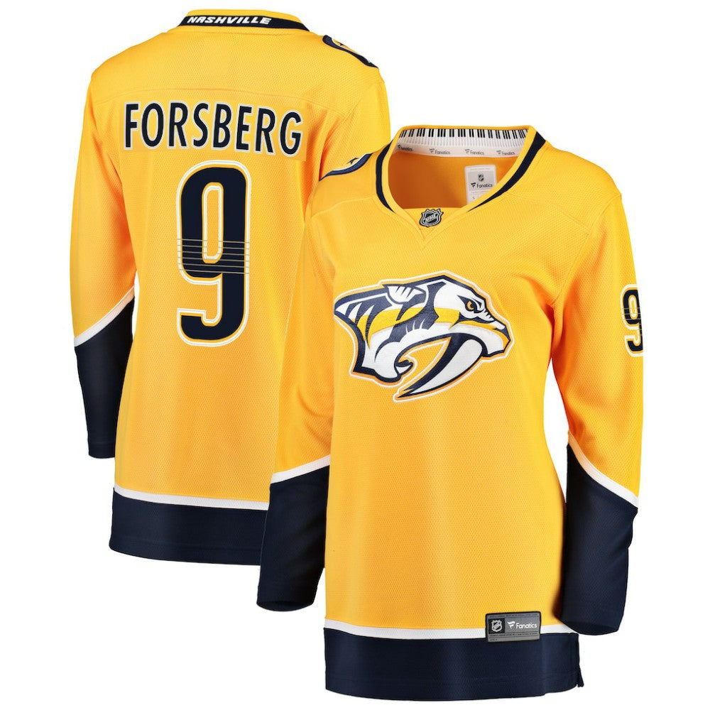 NHL Filip Forsberg Nashville Predators Fanatics Women's Breakaway Player Jersey - Gold