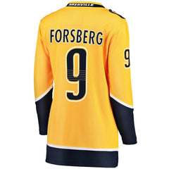 NHL Filip Forsberg Nashville Predators Fanatics Women's Breakaway Player Jersey - Gold