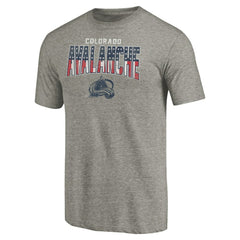 NHL Colorado Avalanche Freedom Tri-Blend T-Shirt - Heathered Gray