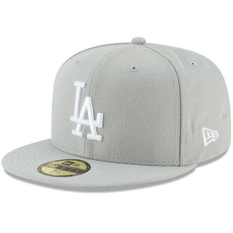 Los Angeles Dodgers New Era Fashion Color Basic 59FIFTY Fitted Hat - Gray Hats