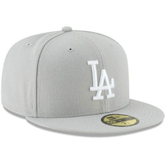 Los Angeles Dodgers New Era Fashion Color Basic 59FIFTY Fitted Hat - Gray Hats