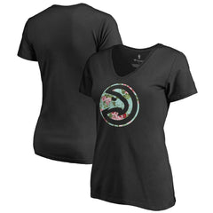 Atlanta Hawks Lovely V-Neck T-Shirt Black