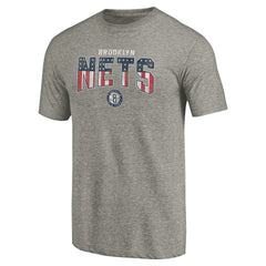 Brooklyn Nets Freedom Tri-Blend T-Shirt Gray
