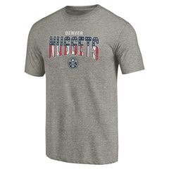 Denver Nuggets Freedom Tri-Blend T-Shirt Gray