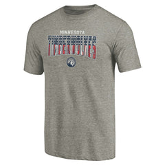 Minnesota Timberwolves Freedom Tri-Blend T-Shirt Gray