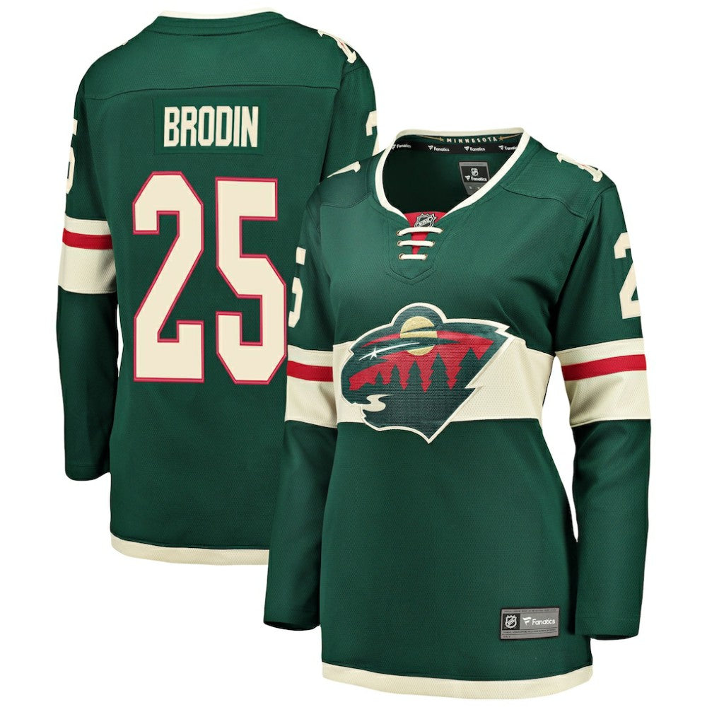 NHL Jonas Brodin Minnesota Wild Fanatics Women's Breakaway Player Jersey - Green
