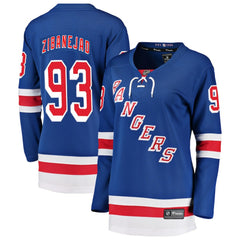 NHL Mika Zibanejad New York Rangers Fanatics Women's Breakaway Player Jersey - Blue