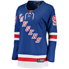 NHL Mika Zibanejad New York Rangers Fanatics Women's Breakaway Player Jersey - Blue