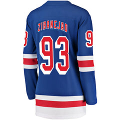 NHL Mika Zibanejad New York Rangers Fanatics Women's Breakaway Player Jersey - Blue