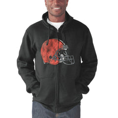 Cleveland Browns G-III Sports by Carl Banks Primary Logo Full-Zip Hoodie Charcoal