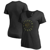 Atlanta Hawks Women's Liberty V-Neck T-Shirt Black