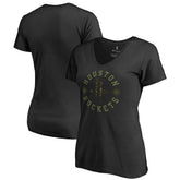 Houston Rockets Women's Liberty V-Neck T-Shirt Black