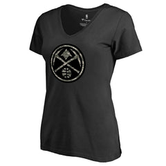 Denver Nuggets Women's Cloak Camo V-Neck T-Shirt Black