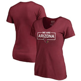 Arizona Cardinals Women's We Are Icon V-Neck T-Shirt Cardinal