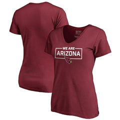 Arizona Cardinals Women's We Are Icon V-Neck T-Shirt Cardinal