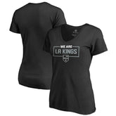 NHL Los Angeles Kings Women's Iconic Collection V-Neck T-Shirt - Black