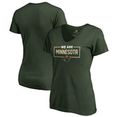 NHL Minnesota Wild Women's Iconic Collection V-Neck T-Shirt - Green
