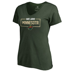 NHL Minnesota Wild Women's Iconic Collection V-Neck T-Shirt - Green