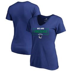 NHL Vancouver Canucks Women's Iconic Collection V-Neck T-Shirt - Blue