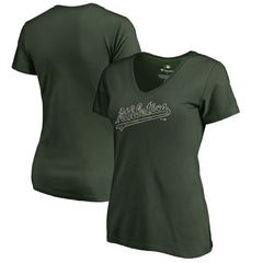 Athletics Women's Armed Forces Wordmark T-Shirt - Green T-shirts