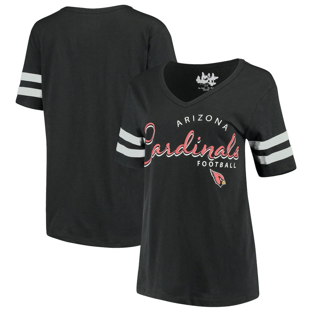 Arizona Cardinals Touch Women's Triple Play V-Neck T-Shirt Black