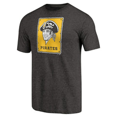 Pittsburgh Pirates Cooperstown Collection Forbes Tri-Blend T-Shirt - Heathered Black T-shirts
