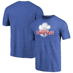 Texas Rangers Cooperstown Collection Forbes Tri-Blend T-Shirt - Heathered Royal T-shirts