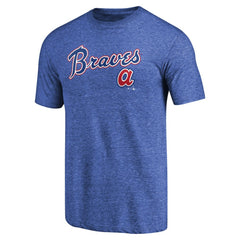 Atlanta Braves Vintage Cooperstown Collection Wahconah Tri-Blend T-Shirt - Blue T-shirts
