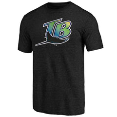 Tampa Bay Rays Vintage Cooperstown Collection Wahconah Tri-Blend T-Shirt - Black T-shirts