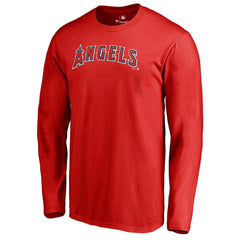 Los Angeles Angels Team Wordmark Long Sleeve T-Shirt - Red T-shirts