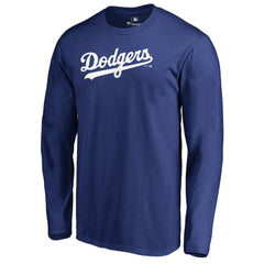 Los Angeles Dodgers Team Wordmark Long Sleeve T-Shirt - Royal T-shirts