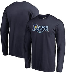 Tampa Bay Rays Team Wordmark Long Sleeve T-Shirt - Navy T-shirts