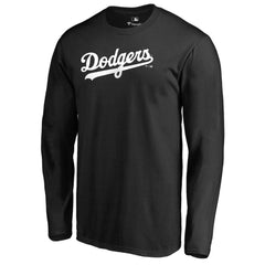 Los Angeles Dodgers Team Wordmark Long Sleeve T-Shirt - Black T-shirts