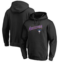 Arizona Diamondbacks Vintage Cooperstown Collection Wahconah Fitted Pullover Hoodie - Black Hoodies