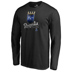 Kansas City Royals Midnight Mascot Long Sleeve T-Shirt - Black T-shirts